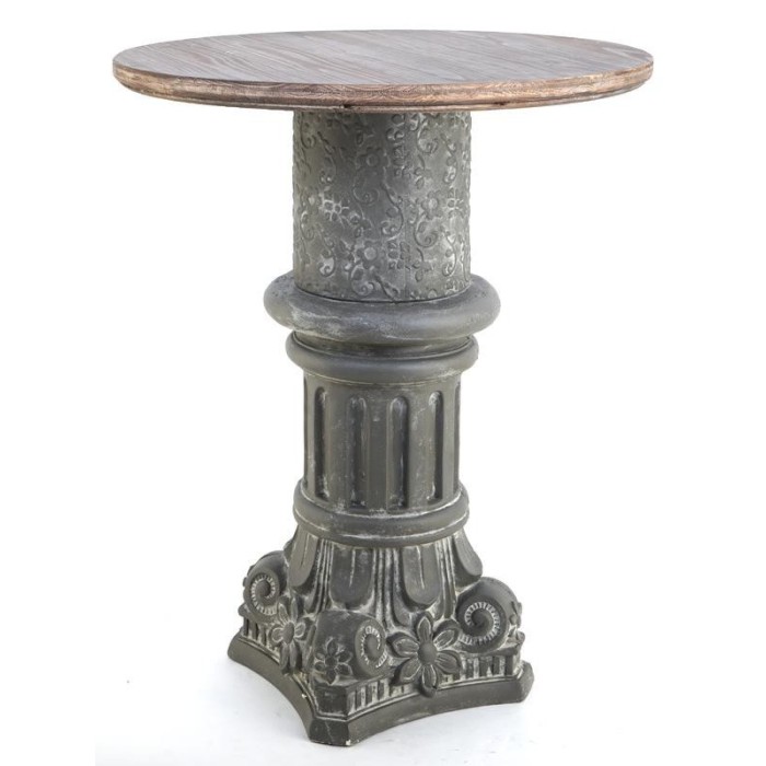 TAVOLINO CAPITELLO GRIGIO D60 H74